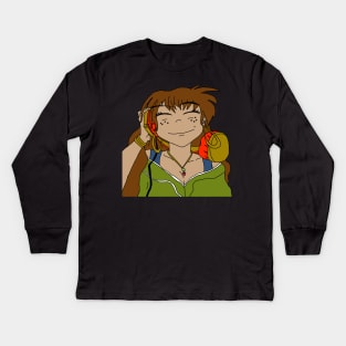 Cute anime girl Kids Long Sleeve T-Shirt